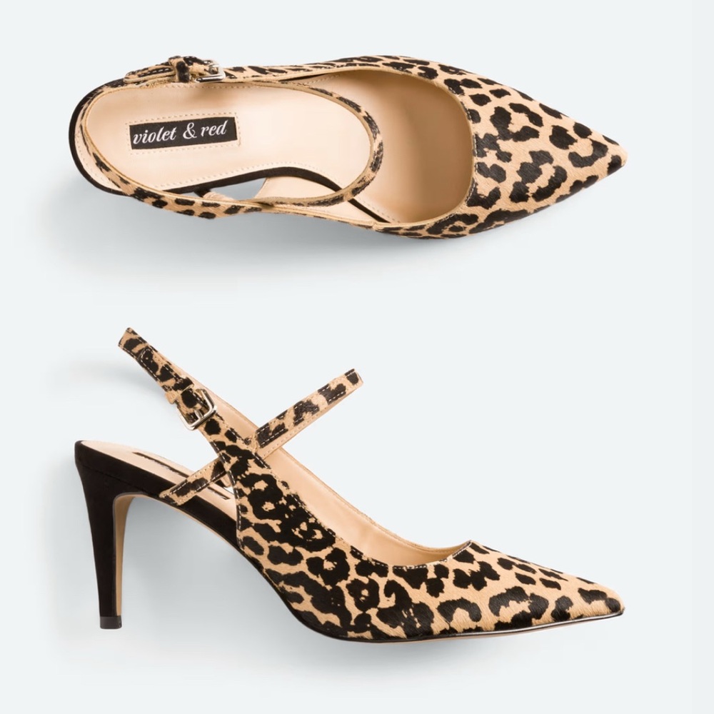 Violet & Red Patricia Leopard Print Slingback Heels from Stitch Fix
